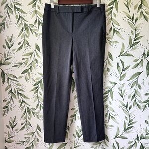 Talbots High Waist Straight Pant. 8 Petite. Gray.
